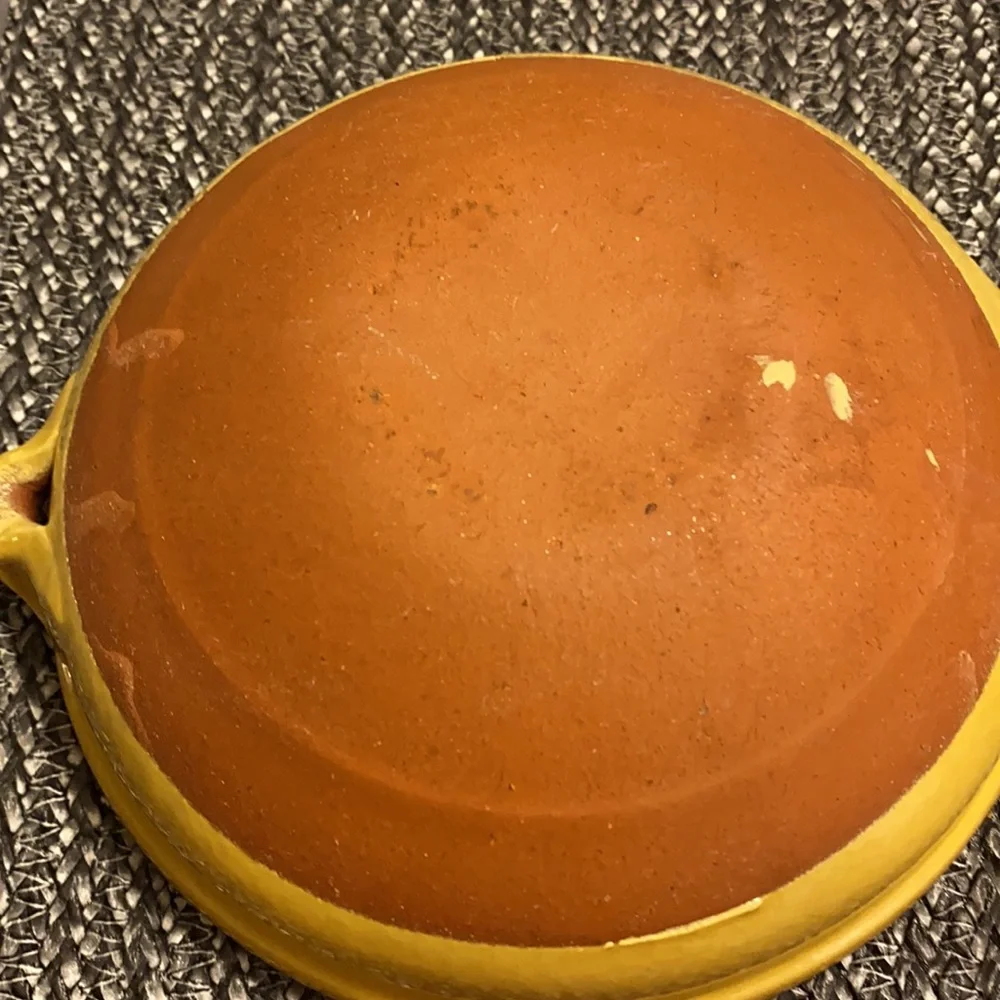 Clay Ceramic Mustard/Brown Clay Bowls Set 6 3/4”
